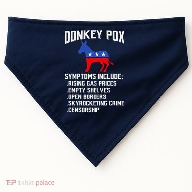 Donkey Pox Conservative Republican Anti Biden Donkeypox USA-Made Doggie Bandana