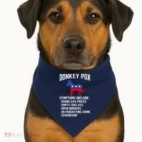 Donkey Pox Conservative Republican Anti Biden Donkeypox USA-Made Doggie Bandana thumb 1