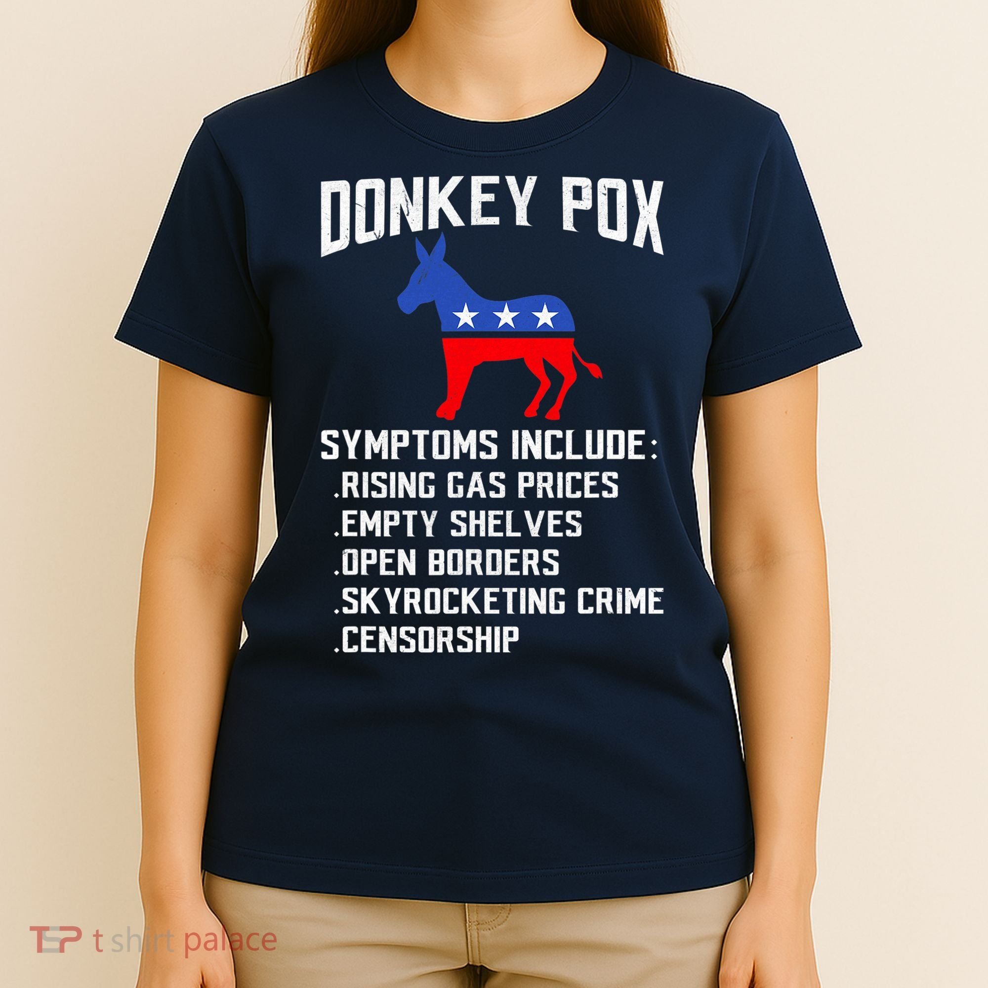 Donkey Pox Conservative Republican Anti Biden Donkeypox T-Shirt