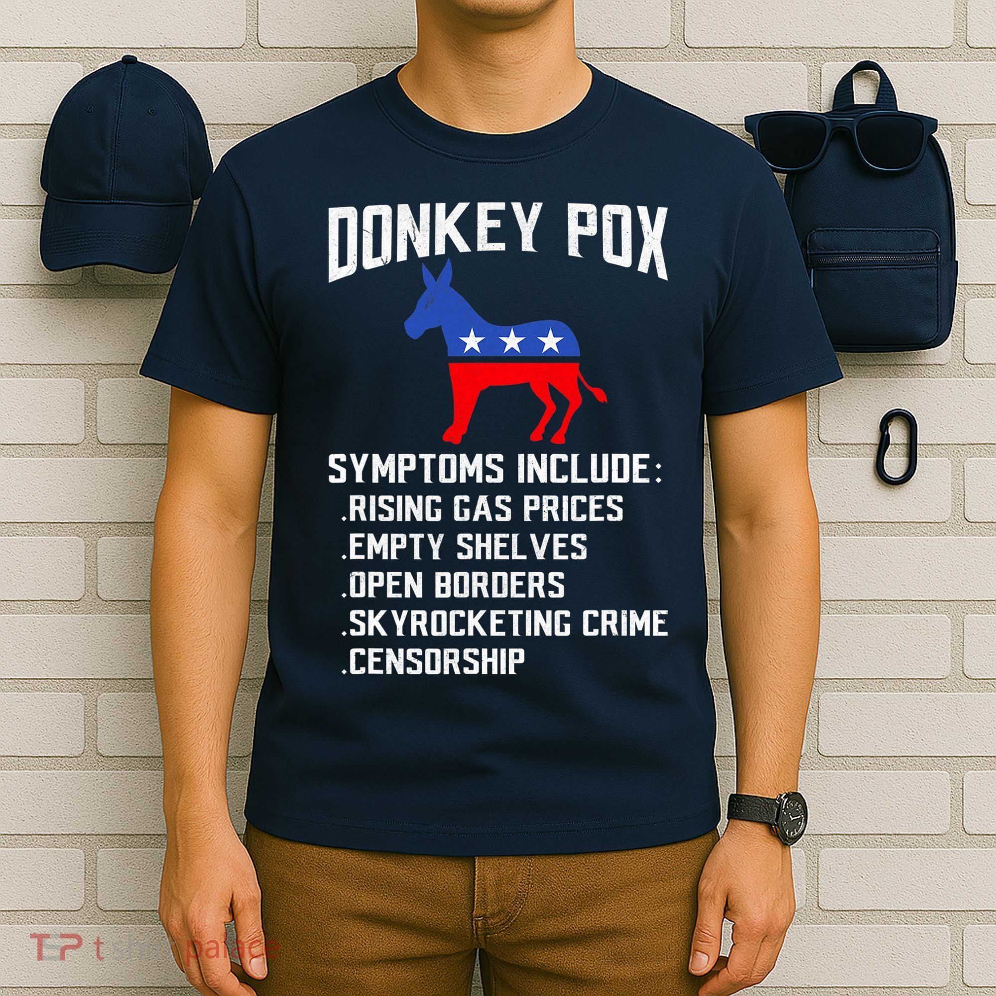 Donkey Pox Conservative Republican Anti Biden Donkeypox T-Shirt