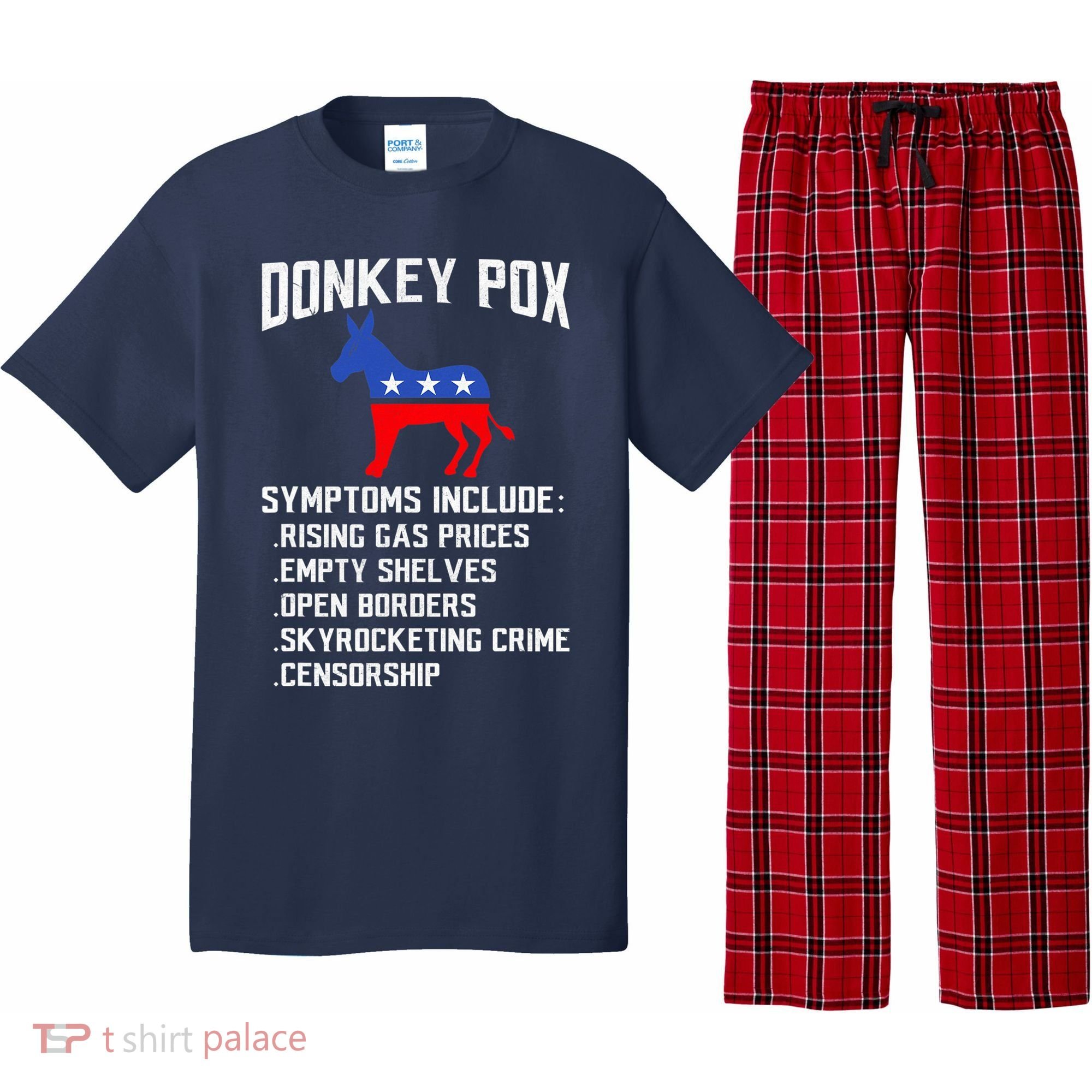 Donkey Pox Conservative Republican Anti Biden Donkeypox Pajama Set