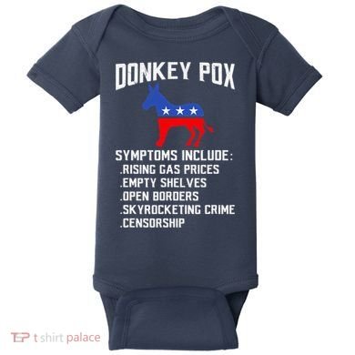 Donkey Pox Conservative Republican Anti Biden Donkeypox Baby Bodysuit