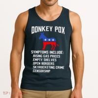 Donkey Pox Conservative Republican Anti Biden Donkeypox Tank Top thumb 3