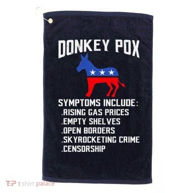 Donkey Pox Conservative Republican Anti Biden Donkeypox Golf Towel
