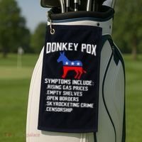 Donkey Pox Conservative Republican Anti Biden Donkeypox Golf Towel thumb 2