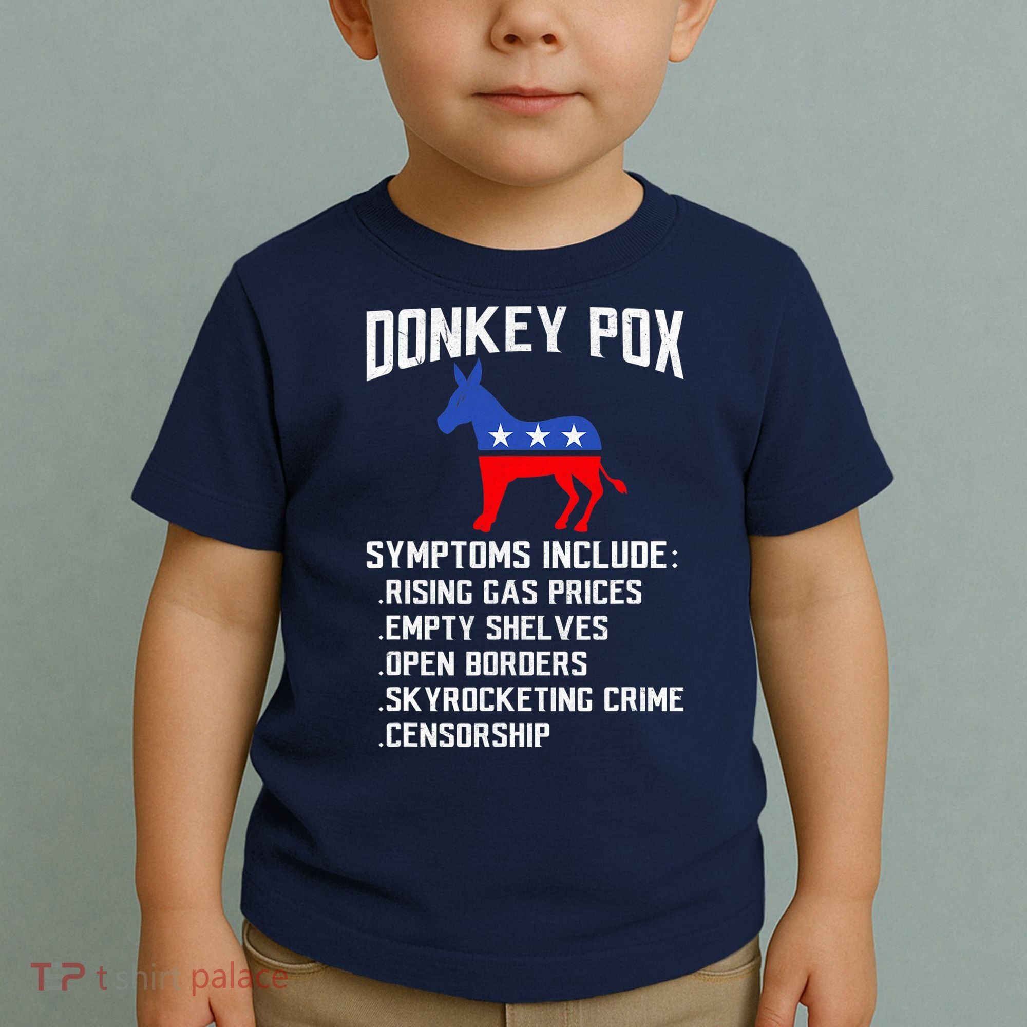 Donkey Pox Conservative Republican Anti Biden Donkeypox Toddler T-Shirt