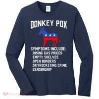 Donkey Pox Conservative Republican Anti Biden Donkeypox Women's Long Sleeve Shirt thumb 0