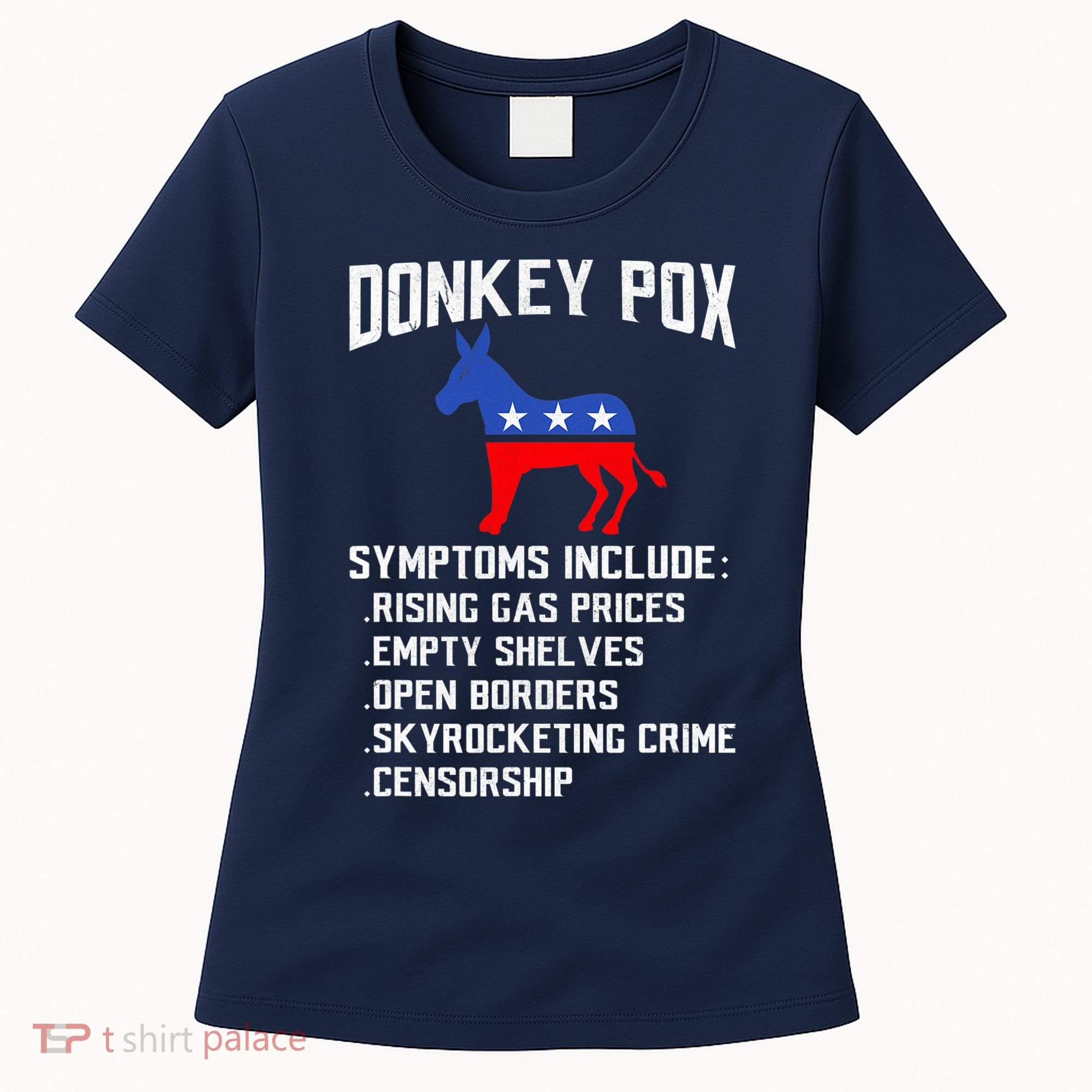 Donkey Pox Conservative Republican Anti Biden Donkeypox Women's T-Shirt