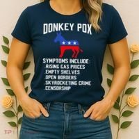 Donkey Pox Conservative Republican Anti Biden Donkeypox Women's T-Shirt thumb 2