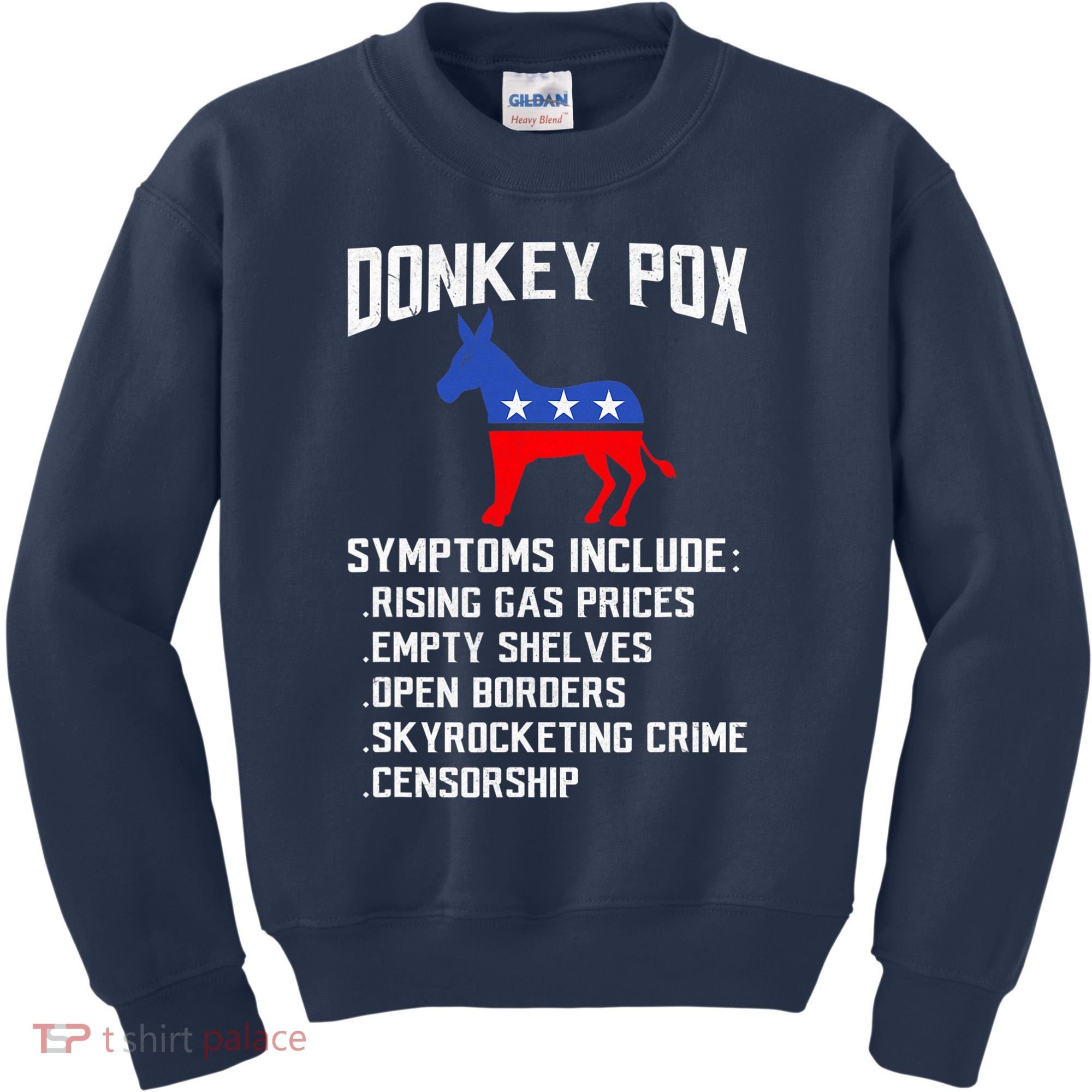 Donkey Pox Conservative Republican Anti Biden Donkeypox Kids Sweatshirt