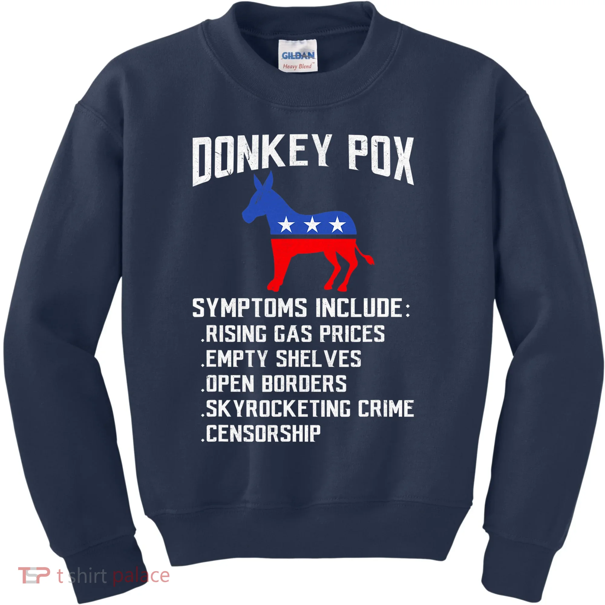 Donkey Pox Conservative Republican Anti Biden Donkeypox Kids Sweatshirt