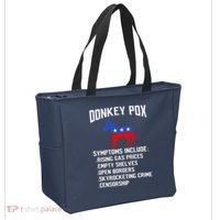 Donkey Pox Conservative Republican Anti Biden Donkeypox Tote Bag thumb 2