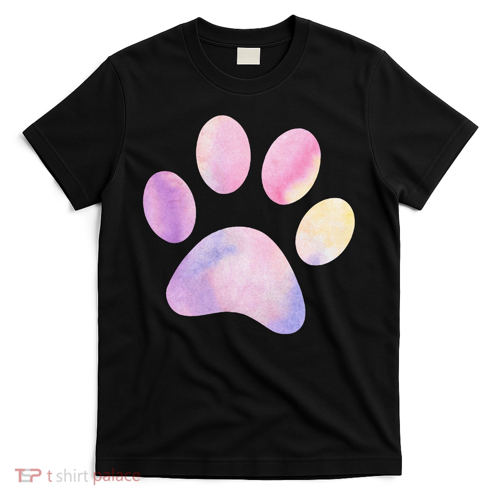 Dog Paw colorful Print Dog Love Pet Paw T-Shirt