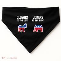 Donkey Pox Clowns To The Left Jokers To The Right Funny Elephant USA-Made Doggie Bandana thumb 0
