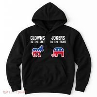 Donkey Pox Clowns To The Left Jokers To The Right Funny Elephant Hoodie thumb 0