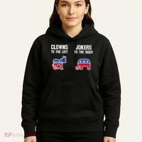 Donkey Pox Clowns To The Left Jokers To The Right Funny Elephant Hoodie thumb 5