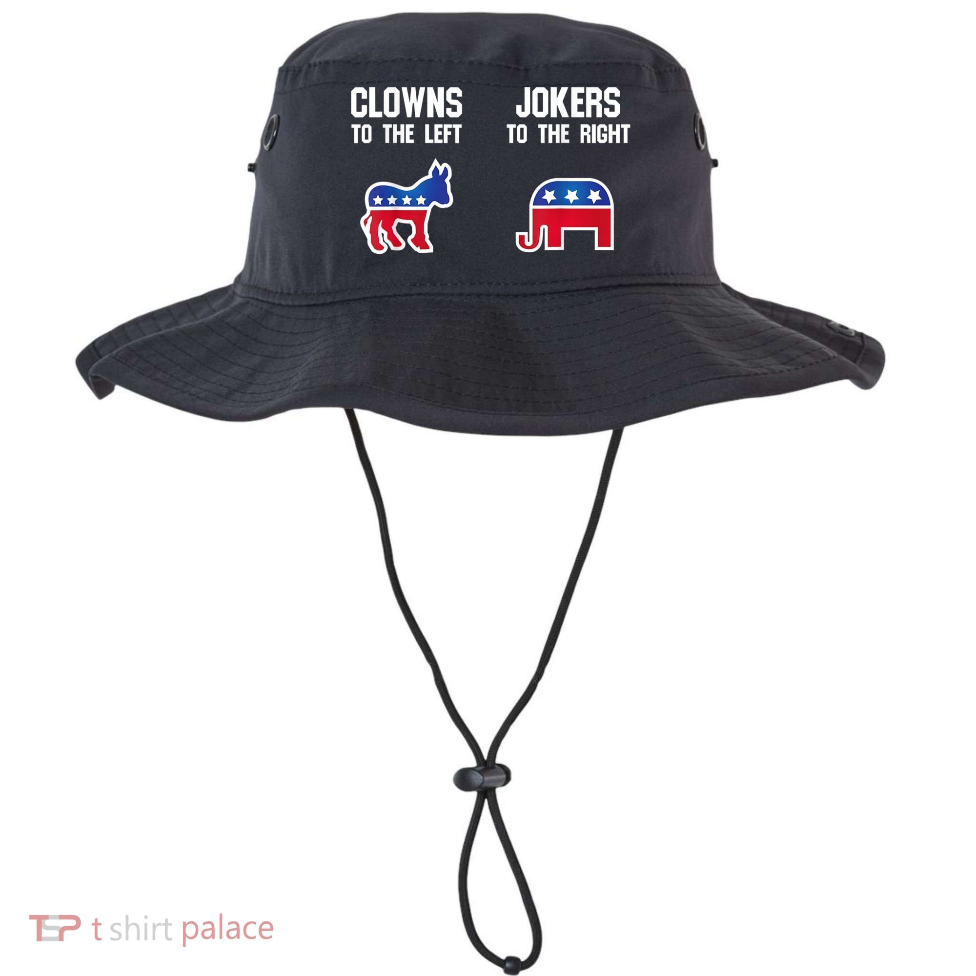 Donkey Pox Clowns To The Left Jokers To The Right Funny Elephant Bucket Hat