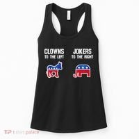 Donkey Pox Clowns To The Left Jokers To The Right Funny Elephant Women's Tank Top thumb 0