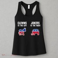 Donkey Pox Clowns To The Left Jokers To The Right Funny Elephant Women's Tank Top thumb 3