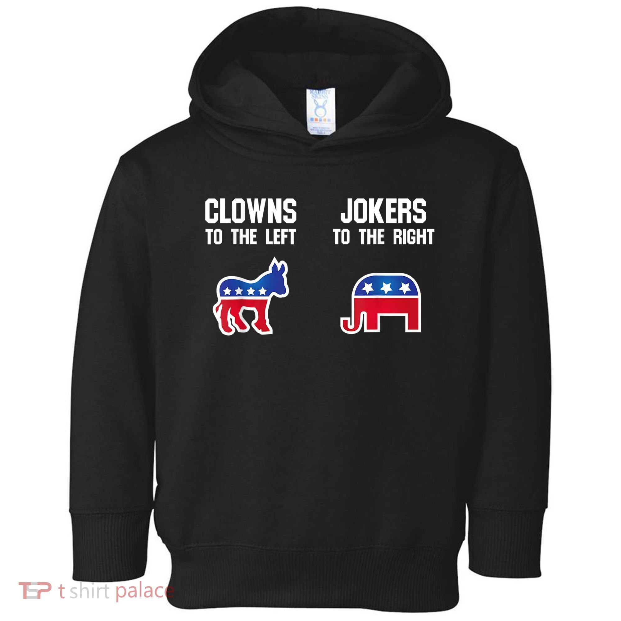 Donkey Pox Clowns To The Left Jokers To The Right Funny Elephant Toddler Hoodie