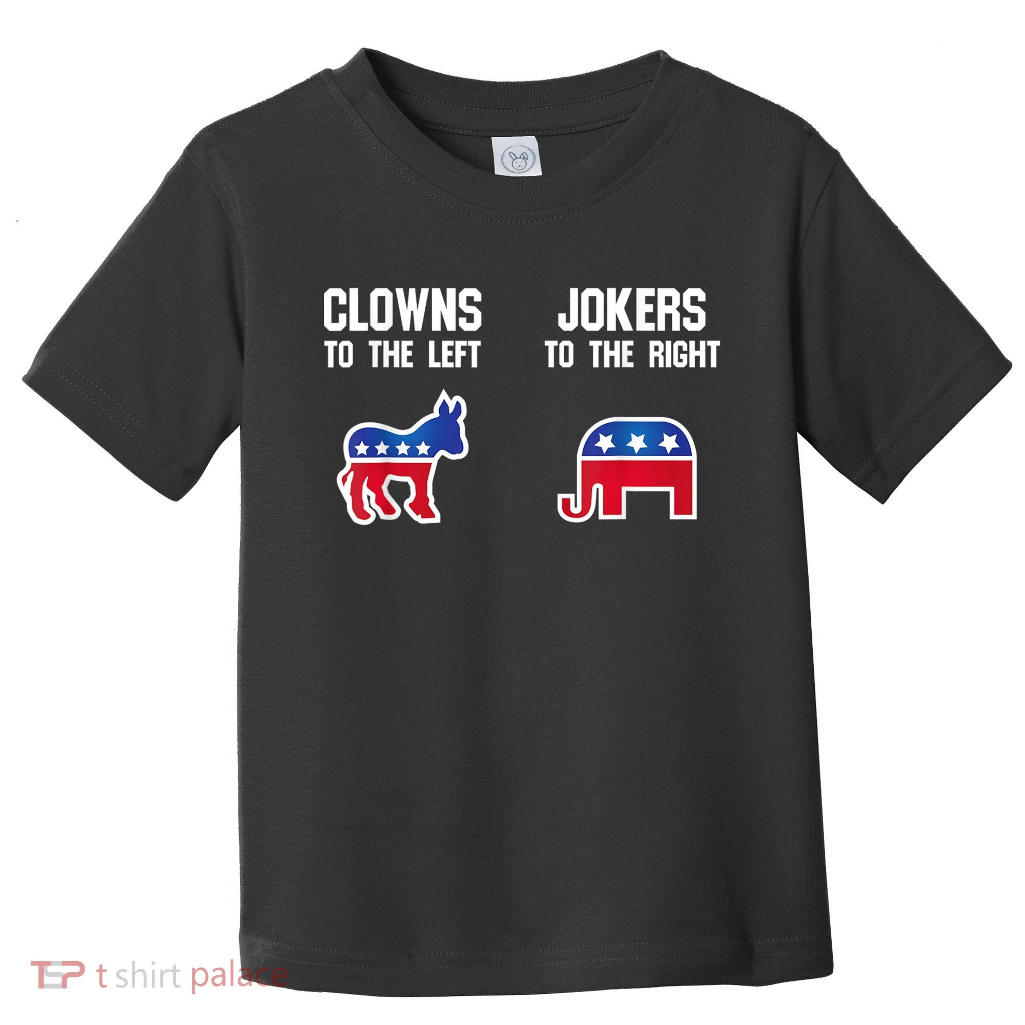 Donkey Pox Clowns To The Left Jokers To The Right Funny Elephant Toddler T-Shirt