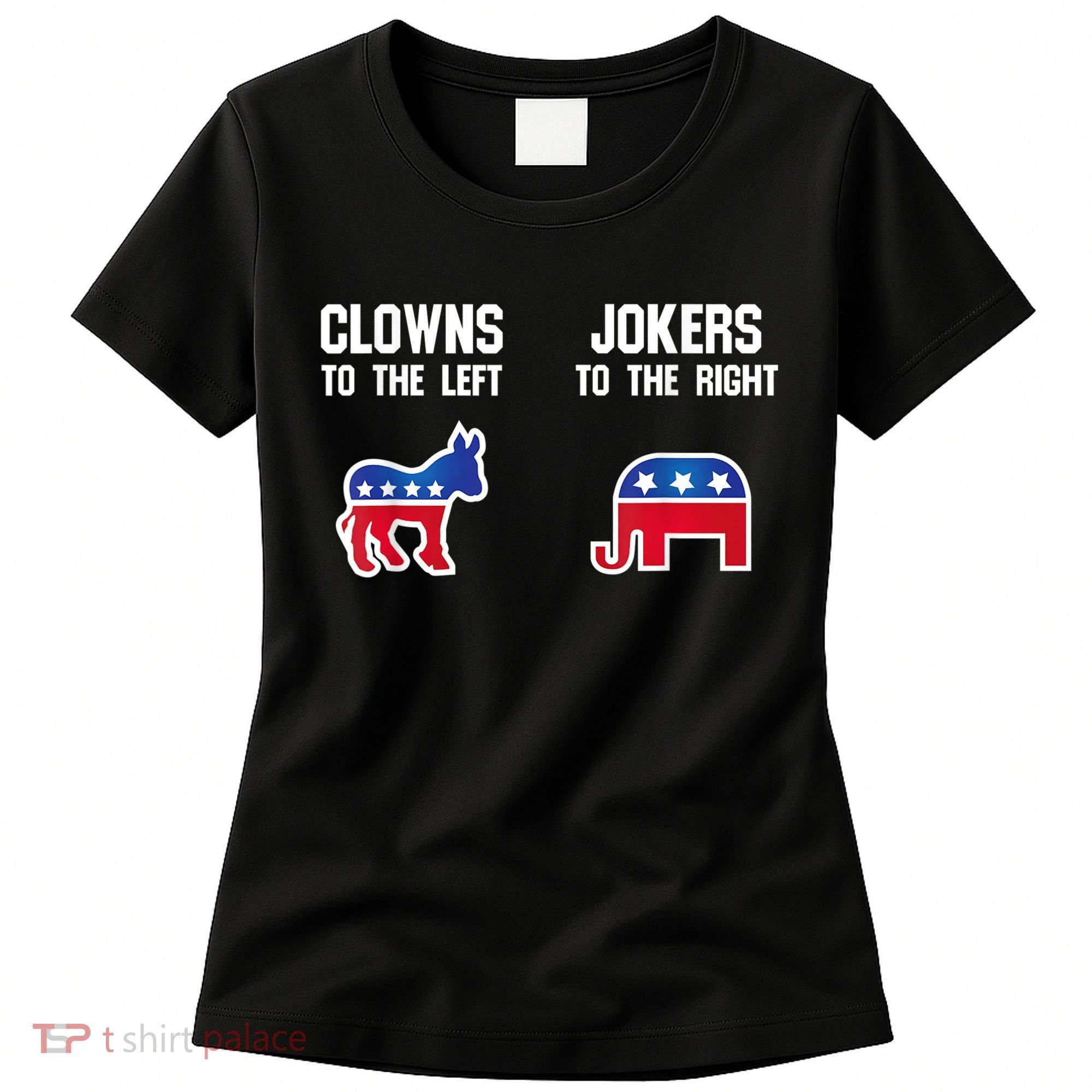 Donkey Pox Clowns To The Left Jokers To The Right Funny Elephant Women's T-Shirt