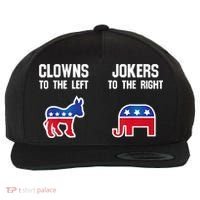 Donkey Pox Clowns To The Left Jokers To The Right Funny Elephant Wool Snapback Cap thumb 0