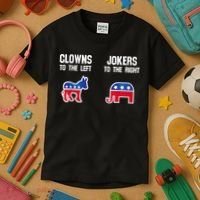 Donkey Pox Clowns To The Left Jokers To The Right Funny Elephant Kids T-Shirt thumb 3