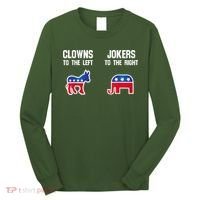Donkey Pox Clowns To The Left Jokers To The Right Funny Elephant Long Sleeve Shirt thumb 0