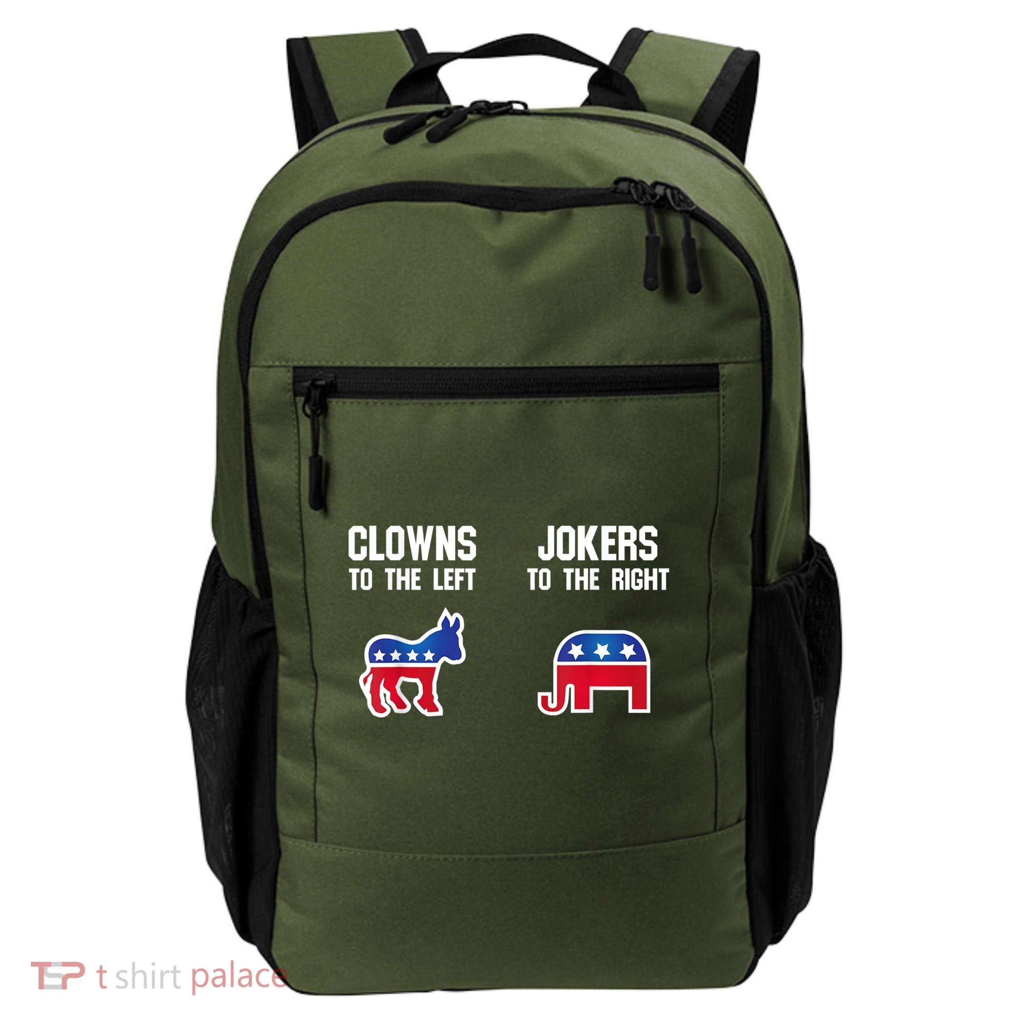 Donkey Pox Clowns To The Left Jokers To The Right Funny Elephant Backpack