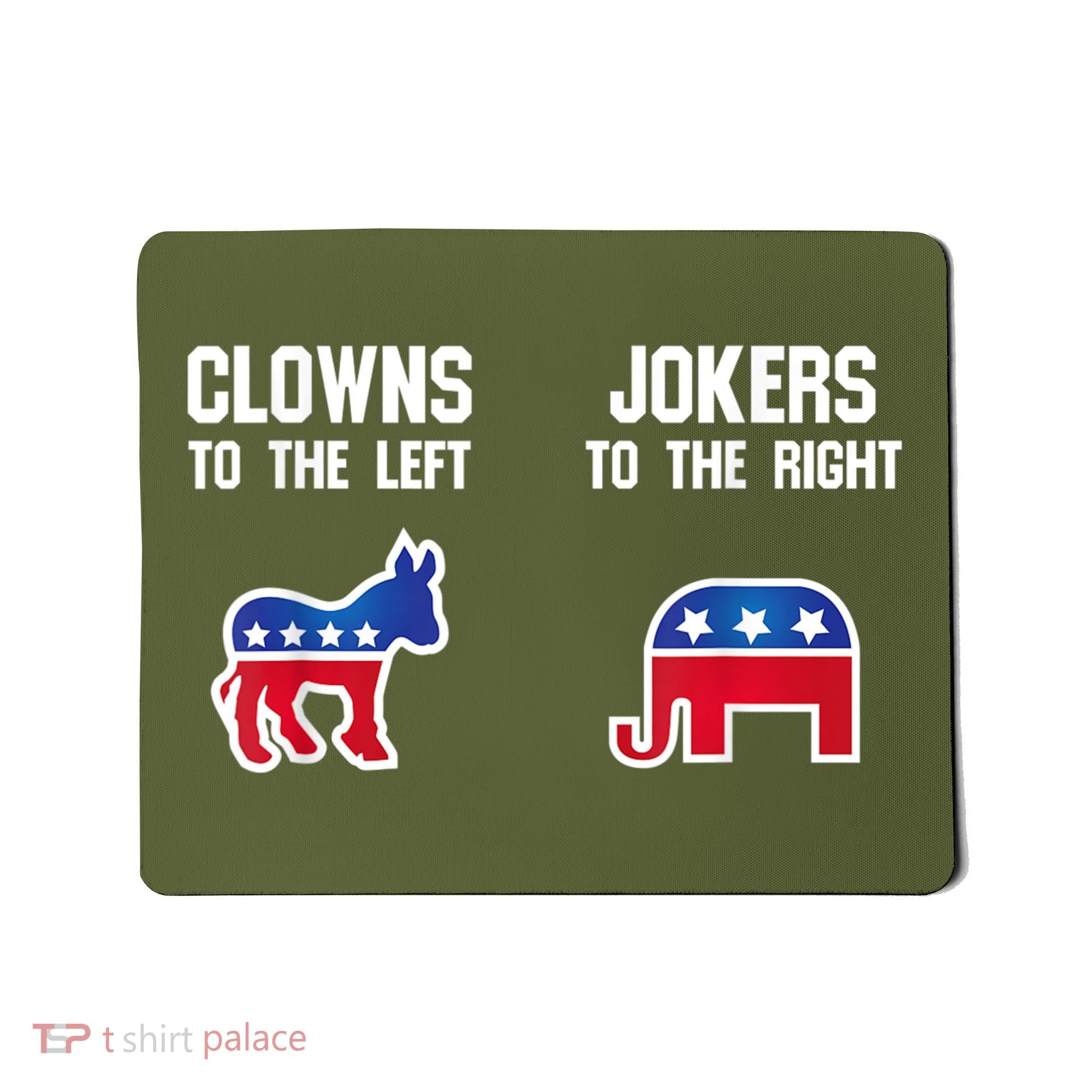 Donkey Pox Clowns To The Left Jokers To The Right Funny Elephant Mousepad