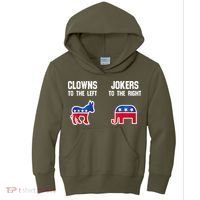 Donkey Pox Clowns To The Left Jokers To The Right Funny Elephant Kids Hoodie thumb 0