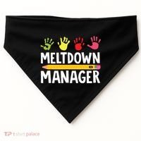 Daycare Provider Childcare Meltdown Manager USA-Made Doggie Bandana thumb 0