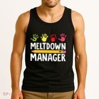 Daycare Provider Childcare Meltdown Manager Tank Top thumb 3