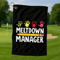 Daycare Provider Childcare Meltdown Manager Golf Towel thumb 1