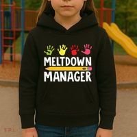 Daycare Provider Childcare Meltdown Manager Kids Hoodie thumb 3