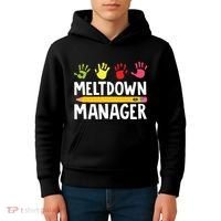 Daycare Provider Childcare Meltdown Manager Kids Hoodie thumb 4