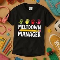 Daycare Provider Childcare Meltdown Manager Kids T-Shirt thumb 3