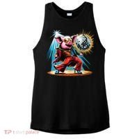 Dancer Pig Dancing Disco Ladies PosiCharge Tri-Blend Wicking Tank thumb 0