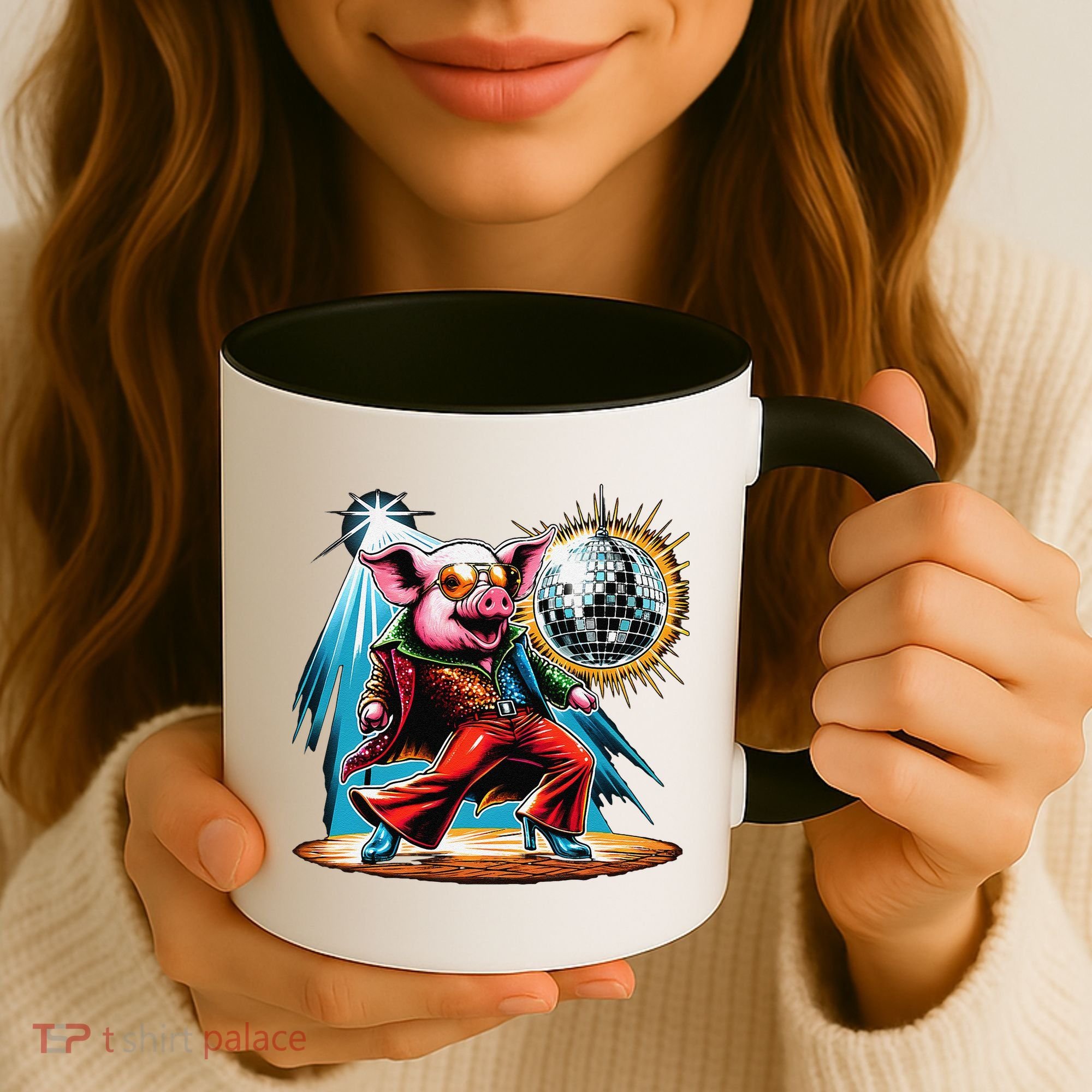Dancer Pig Dancing Disco Coffee Mug