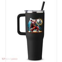 Dancer Pig Dancing Disco 40oz Vacuum Insulated Stainless Steel Travel Tumbler thumb 2