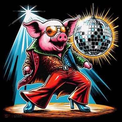 Dancer Pig Dancing Disco Ornament