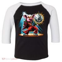 Dancer Pig Dancing Disco Toddler Fine Jersey T-Shirt thumb 0