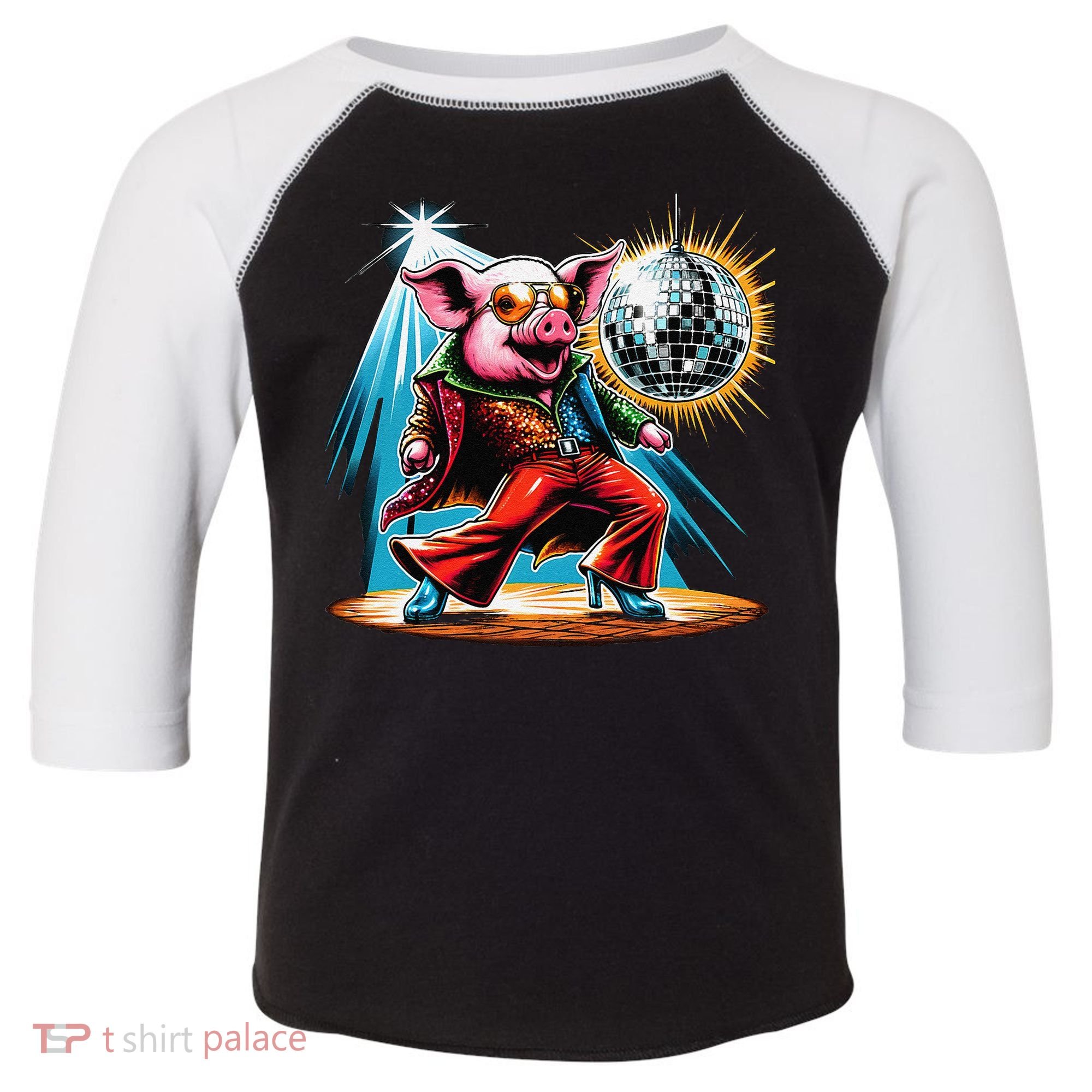 Dancer Pig Dancing Disco Toddler Fine Jersey T-Shirt