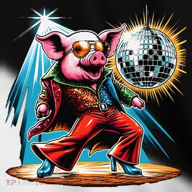 Dancer Pig Dancing Disco Toddler Fine Jersey T-Shirt