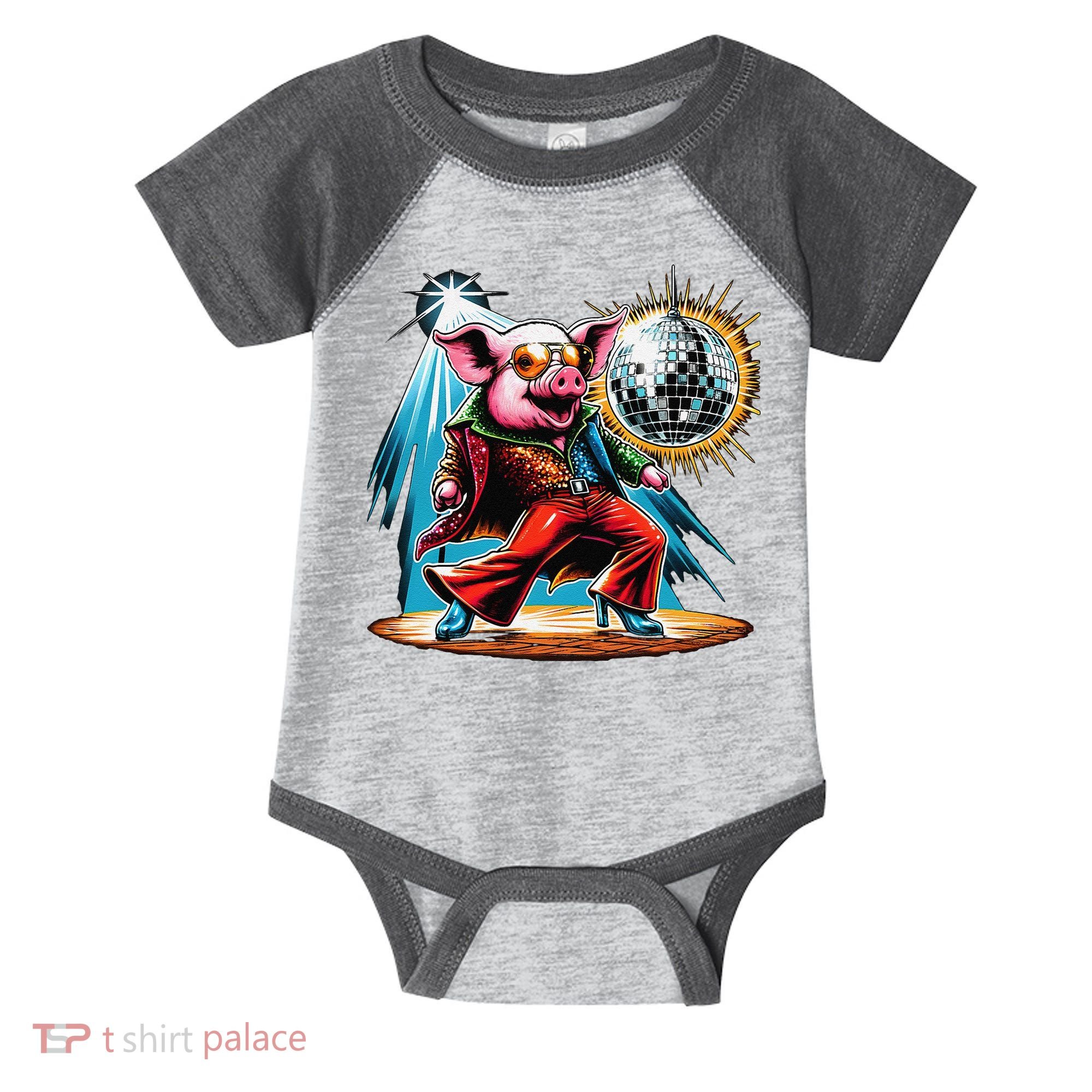 Dancer Pig Dancing Disco Infant Baby Jersey Bodysuit