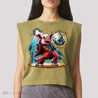 Dancer Pig Dancing Disco Garment-Dyed Women's Muscle Tee thumb 2