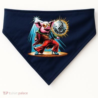 Dancer Pig Dancing Disco USA-Made Doggie Bandana