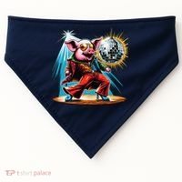 Dancer Pig Dancing Disco USA-Made Doggie Bandana thumb 0