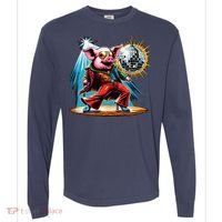 Dancer Pig Dancing Disco Comfort Colors Heavyweight Long Sleeve T-Shirt thumb 0